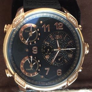 Men’s Watch 18K Rose Gold Plated 16 Diamonds, JBW